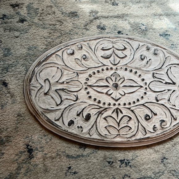 Mandala Carved Wood Accent Wall Art Decor - Picture 2 of 9